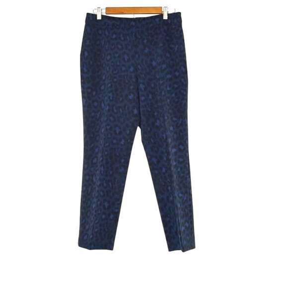 KATE SPADE Pants 10 Navy Leopard Wild Ones Career - Picture 4 of 9